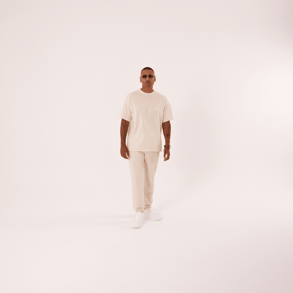 Organic Cotton Oversized T-Shirt - Cream - RSRT Clothing