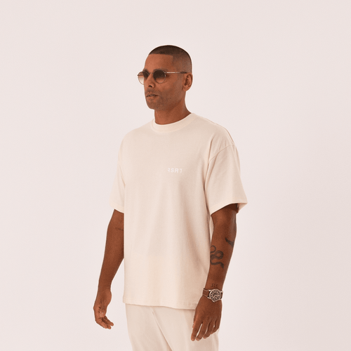 Organic Cotton Oversized T-Shirt - Cream - RSRT Clothing
