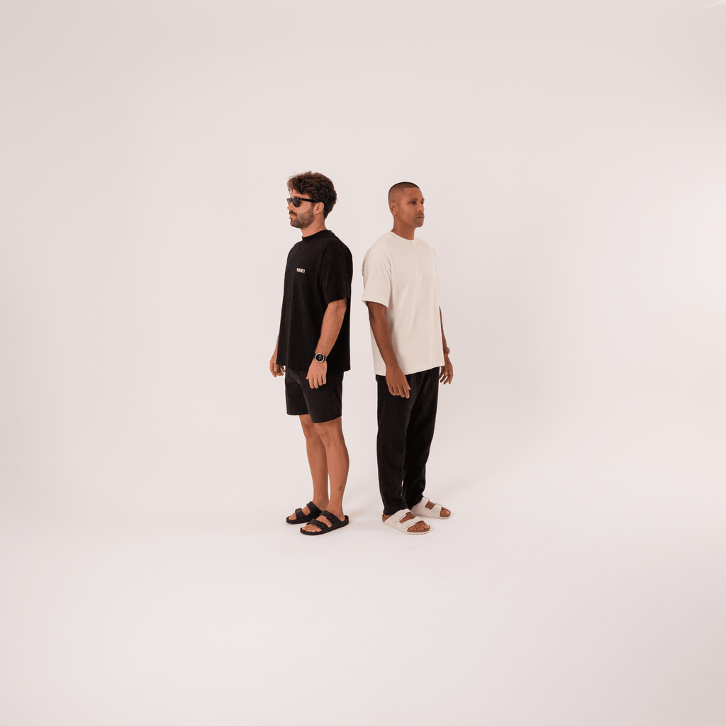 Oversized T-Shirt Bundle - Black & Cream - RSRT Clothing