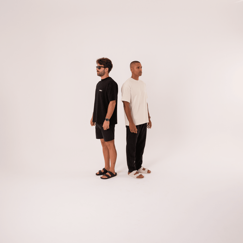 Oversized T-Shirt Bundle - Black & Cream - RSRT Clothing
